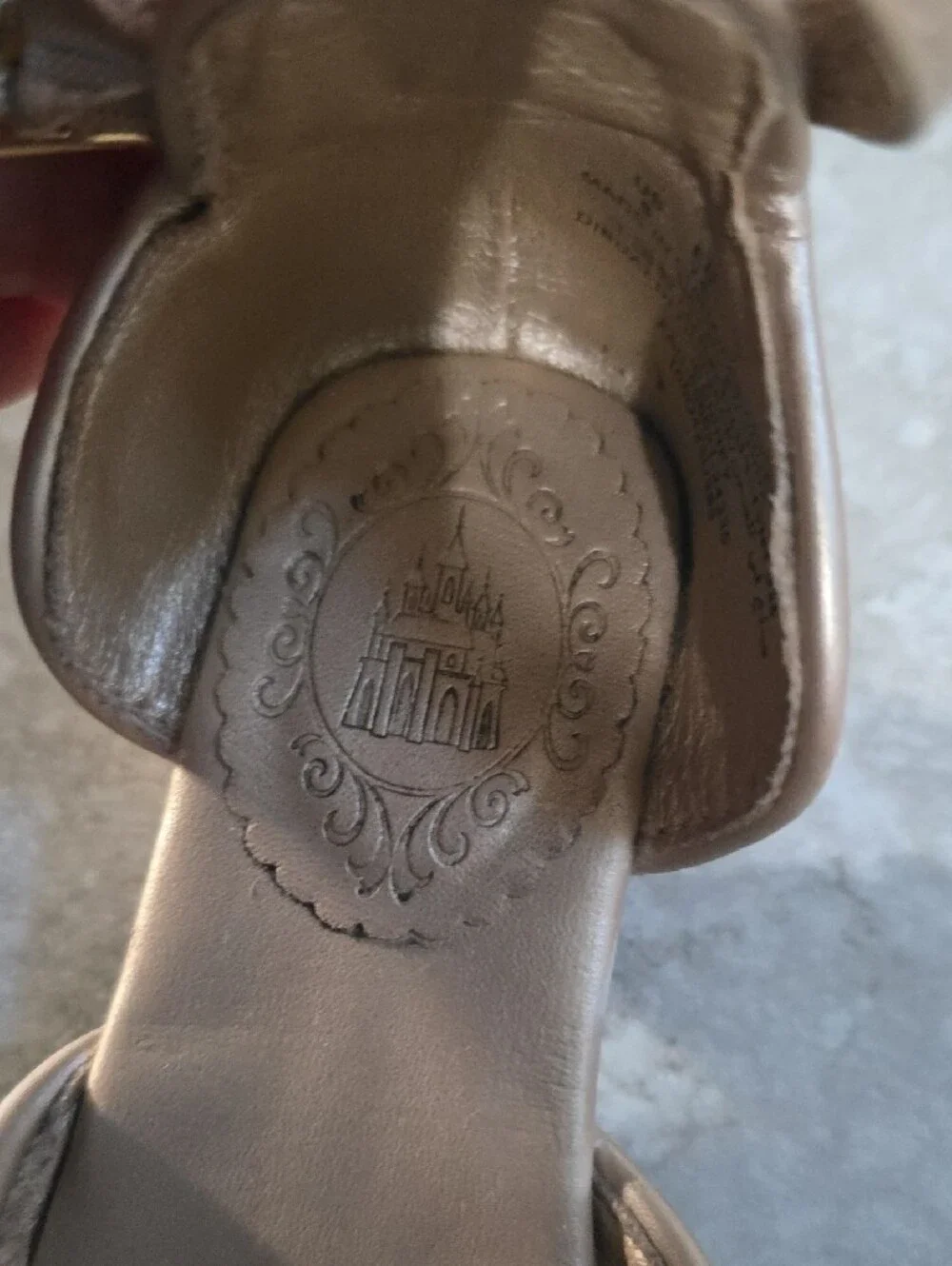 Kids Sparkle Ankle-Strap Flats in Rose Gold